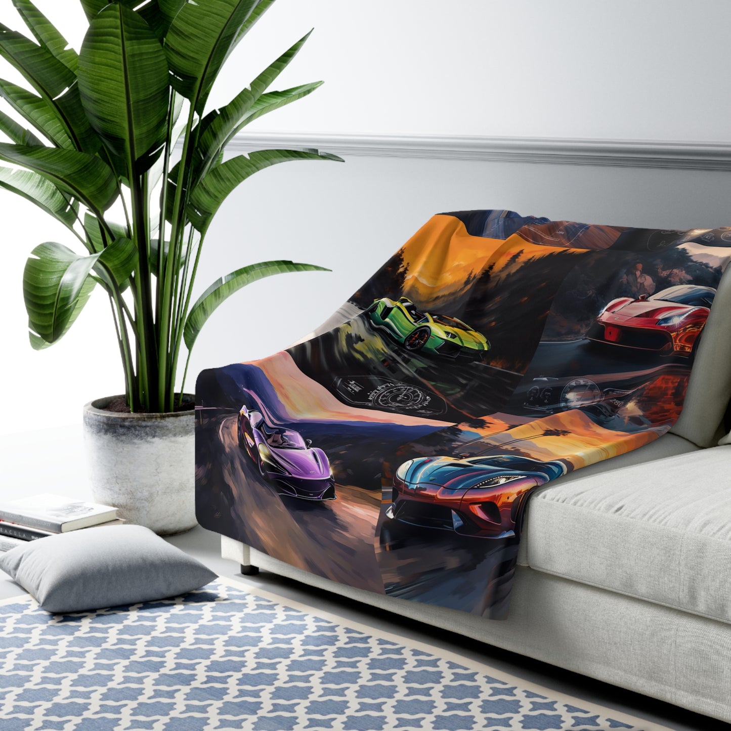 Sports Car Dreams - Original Art single sided blanket